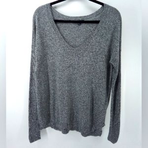 American Eagle Outfitters 2015 Gray V-Neck Sweater Cotton Blend XS Lightweight